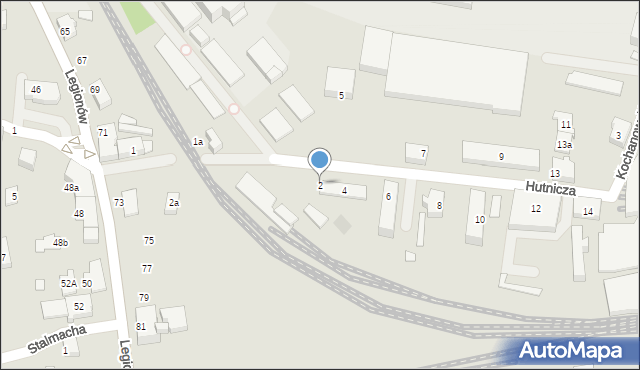 Czechowice-Dziedzice, Hutnicza, 2, mapa Czechowic-Dziedzic