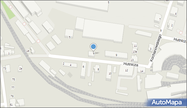 Czechowice-Dziedzice, Hutnicza, 7, mapa Czechowic-Dziedzic