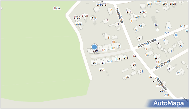 Częstochowa, Hutników, 12k, mapa Częstochowy