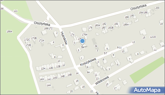 Częstochowa, Hutników, 5A, mapa Częstochowy