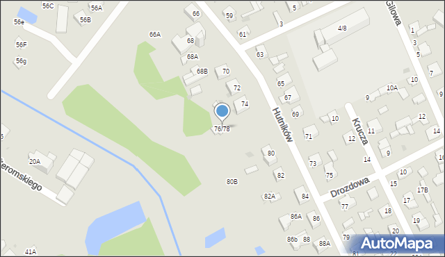 Częstochowa, Hutników, 76/78, mapa Częstochowy