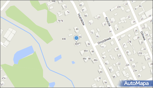 Częstochowa, Hutników, 82A, mapa Częstochowy