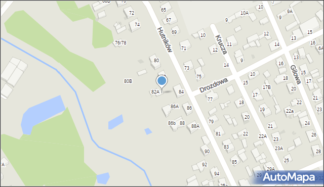 Częstochowa, Hutników, 84A, mapa Częstochowy