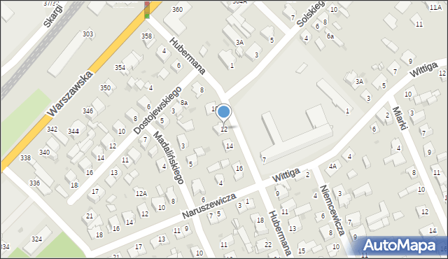 Częstochowa, Hubermana Bronisława, 12, mapa Częstochowy