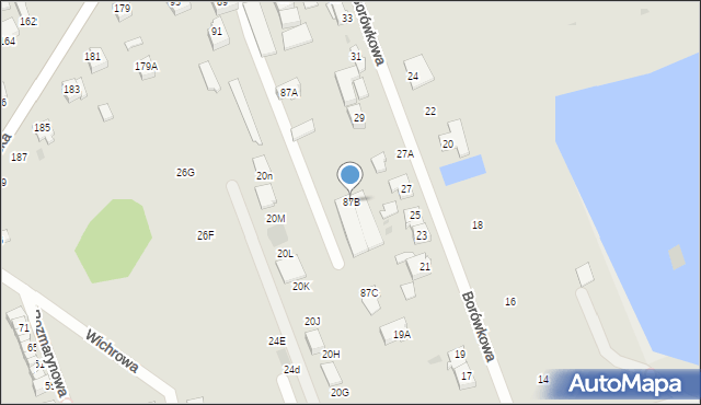 Częstochowa, Huculska, 87B, mapa Częstochowy