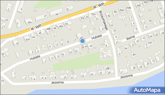 Człuchów, Hubala Henryka, mjr., 14, mapa Człuchów