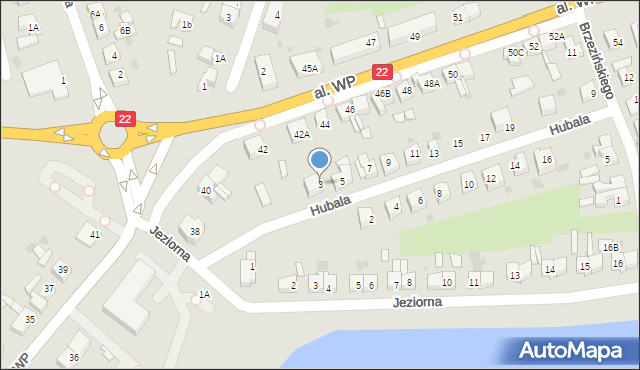 Człuchów, Hubala Henryka, mjr., 3, mapa Człuchów