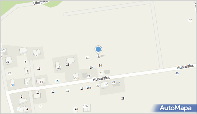 Dobra, Husarska, 37, mapa Dobra