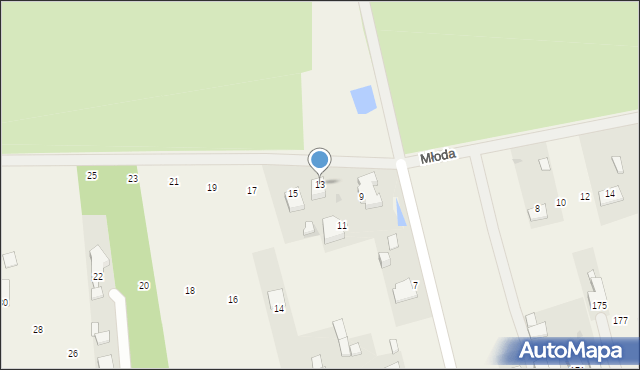 Domaszowice, Hubala Henryka, mjr., 13, mapa Domaszowice