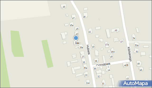 Drzewica, Hubala Henryka, mjr., 41, mapa Drzewica