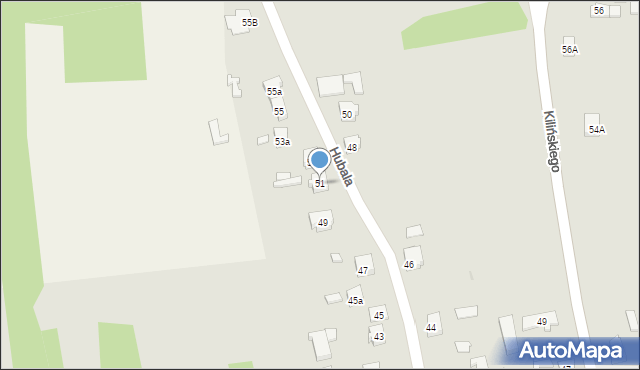 Drzewica, Hubala Henryka, mjr., 51, mapa Drzewica