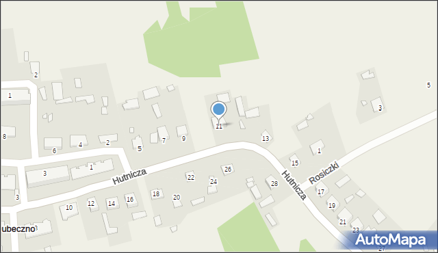 Dubeczno, Hutnicza, 11, mapa Dubeczno