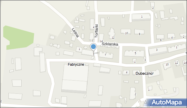 Dubeczno, Hutnicza, 2, mapa Dubeczno