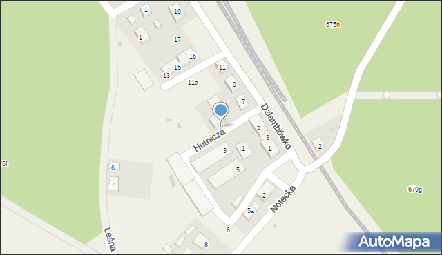 Dziembówko, Hutnicza, 2, mapa Dziembówko