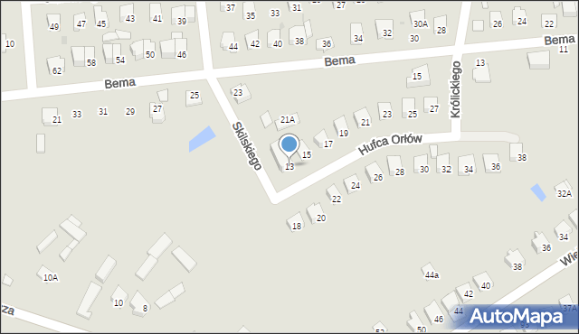 Garwolin, Hufca Orłów, 13, mapa Garwolin