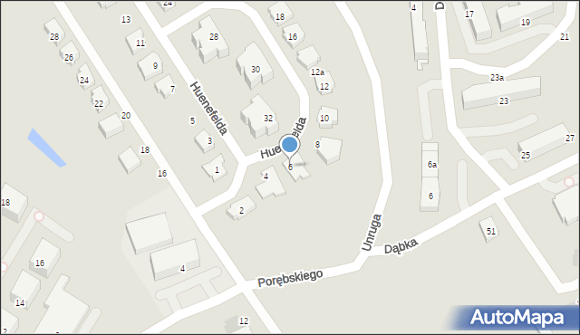 Gdańsk, Huenefelda Andrzeja, 6, mapa Gdańska