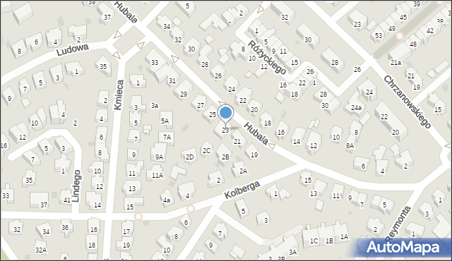 Gdańsk, Hubala Henryka, mjr., 23, mapa Gdańska