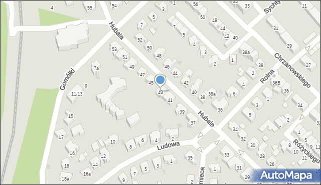 Gdańsk, Hubala Henryka, mjr., 43, mapa Gdańska