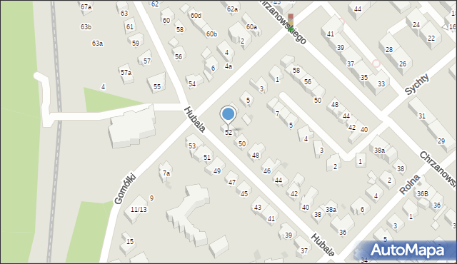 Gdańsk, Hubala Henryka, mjr., 52, mapa Gdańska