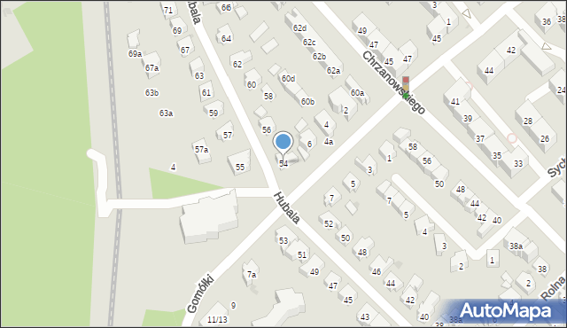 Gdańsk, Hubala Henryka, mjr., 54, mapa Gdańska