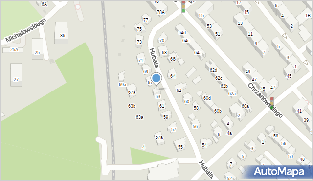 Gdańsk, Hubala Henryka, mjr., 65, mapa Gdańska