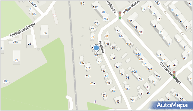 Gdańsk, Hubala Henryka, mjr., 69, mapa Gdańska