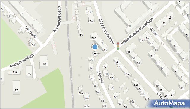 Gdańsk, Hubala Henryka, mjr., 77, mapa Gdańska