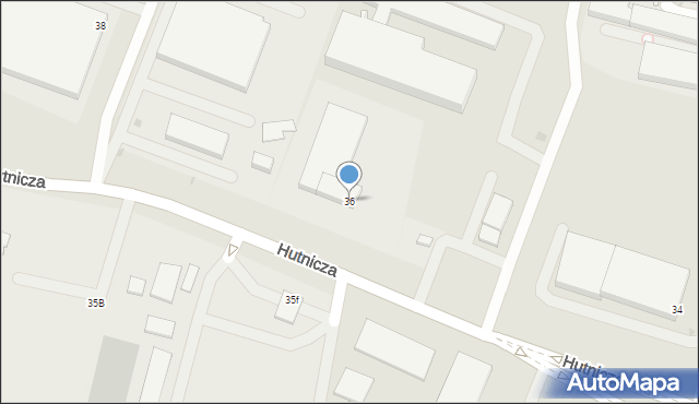 Gdynia, Hutnicza, 36, mapa Gdyni