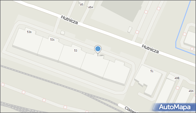 Gdynia, Hutnicza, 53e, mapa Gdyni