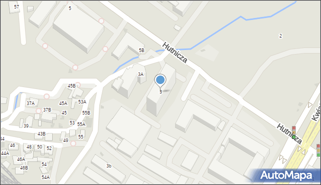 Gdynia, Hutnicza, 3, mapa Gdyni