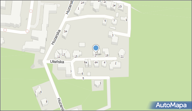 Gdynia, Huzarska, 17, mapa Gdyni