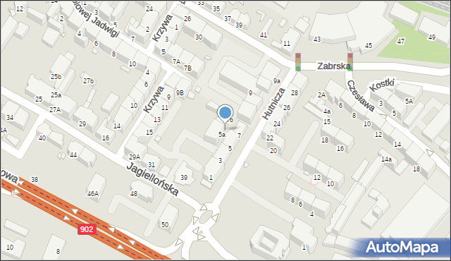 Gliwice, Hutnicza, 7a, mapa Gliwic