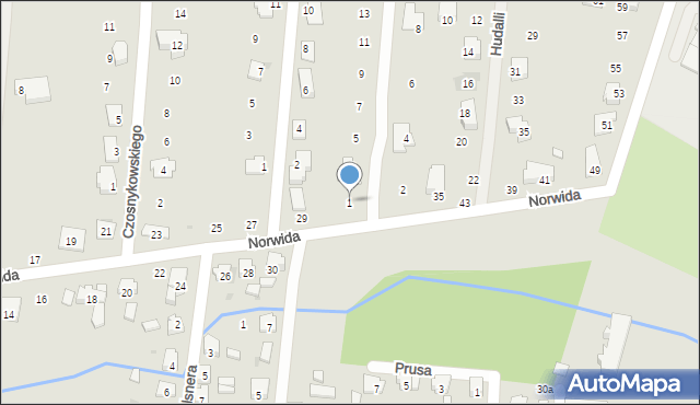 Gogolin, Hudalli Jakuba, 1, mapa Gogolin