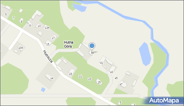 Górki, Hutnicza, 39, mapa Górki