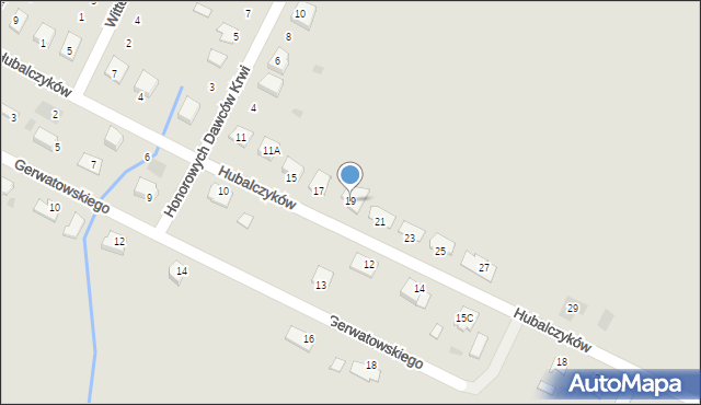 Gostynin, Hubalczyków, 19, mapa Gostynin