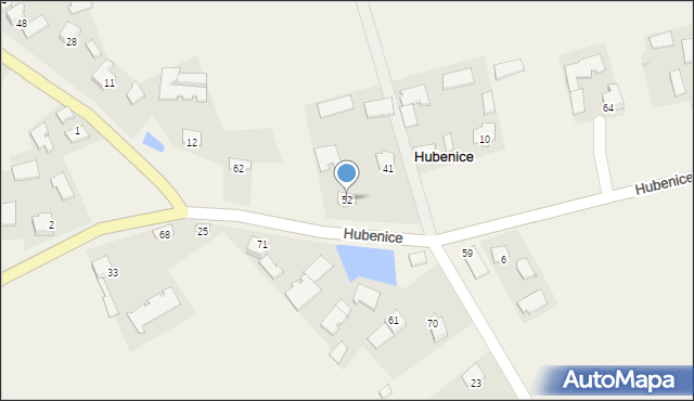 Hubenice, Hubenice, 52, mapa Hubenice