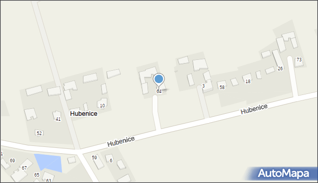 Hubenice, Hubenice, 64, mapa Hubenice