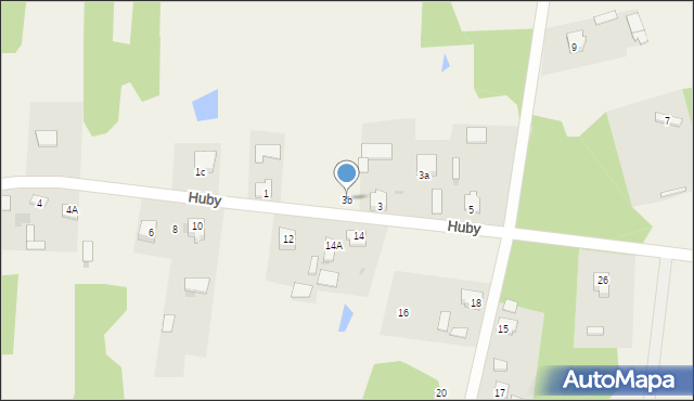 Huby, Huby, 3b, mapa Huby