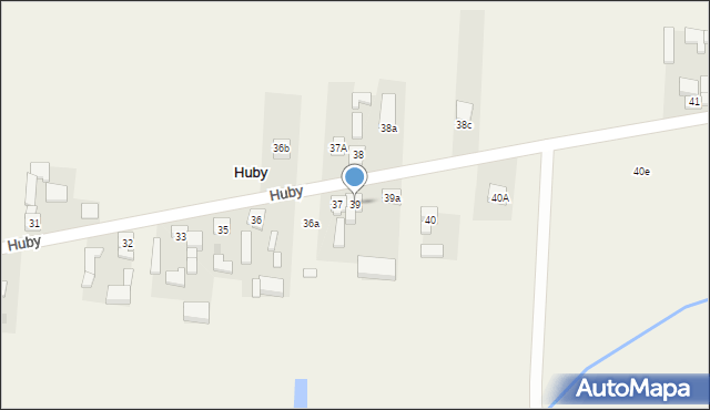 Huby, Huby, 39, mapa Huby