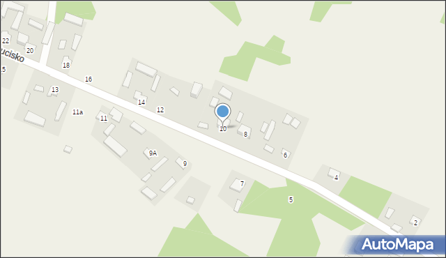 Hucisko, Hucisko, 10, mapa Hucisko