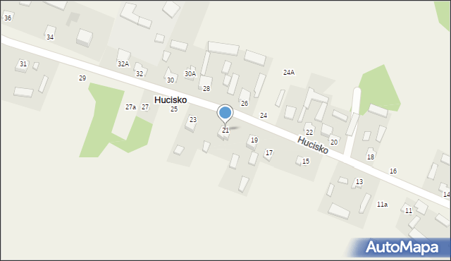 Hucisko, Hucisko, 21, mapa Hucisko