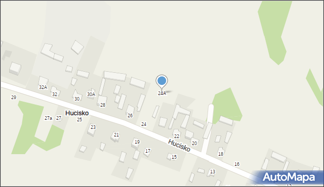 Hucisko, Hucisko, 24A, mapa Hucisko