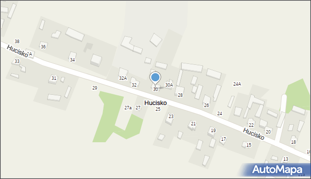 Hucisko, Hucisko, 30, mapa Hucisko