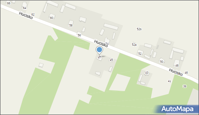 Hucisko, Hucisko, 47, mapa Hucisko