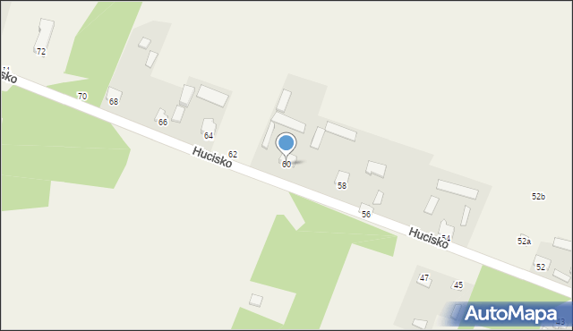 Hucisko, Hucisko, 60, mapa Hucisko