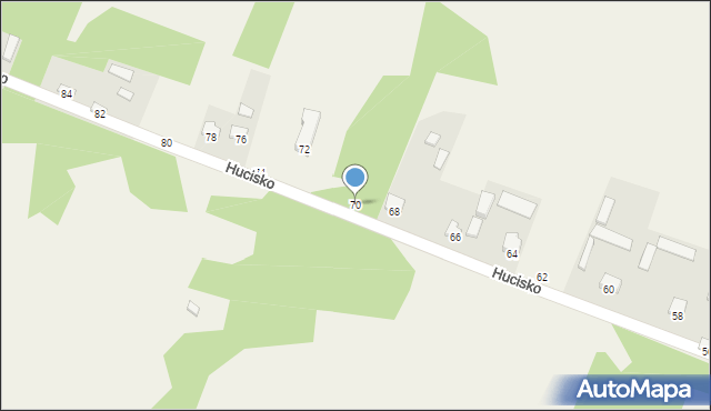Hucisko, Hucisko, 70, mapa Hucisko