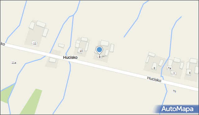 Hucisko, Hucisko, 9, mapa Hucisko