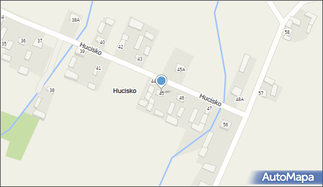 Hucisko, Hucisko, 45, mapa Hucisko