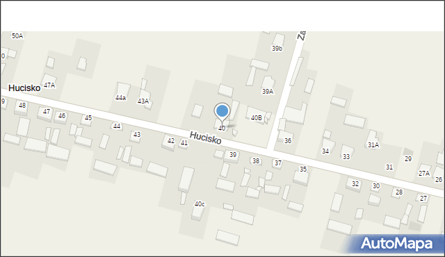 Hucisko, Hucisko, 40, mapa Hucisko