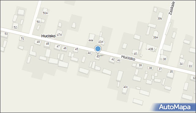 Hucisko, Hucisko, 43, mapa Hucisko